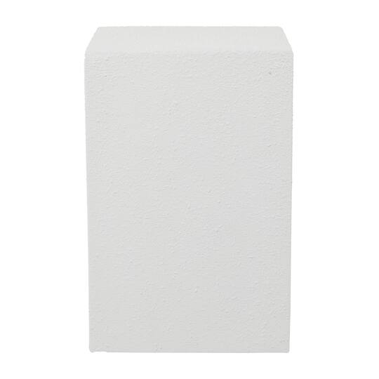 White Contemporary Garden Stool, 17" x 17" x 24"